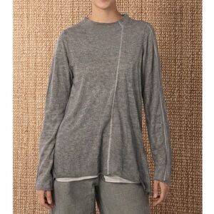 OSKA German Made Lagenlook Funnel Neck Pullover Sweater